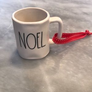 Rae Dunn mug ornament. NOEL.